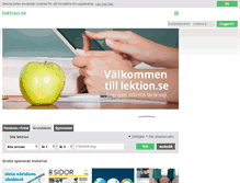 Tablet Screenshot of lektion.se